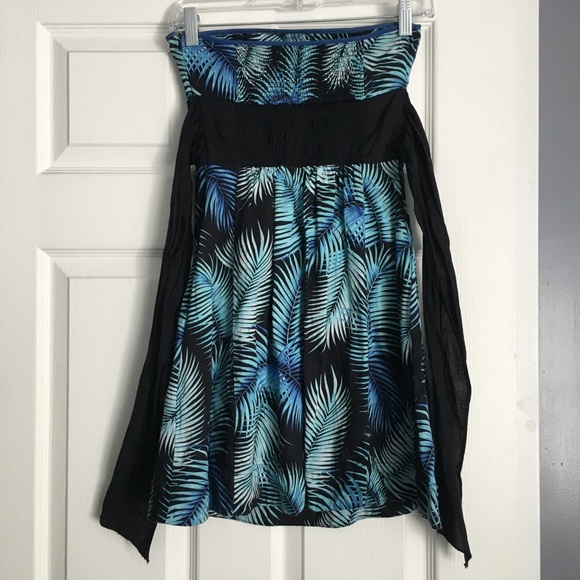 Free People strapless tropical print dress. Super cute! - Picture 3 of 4